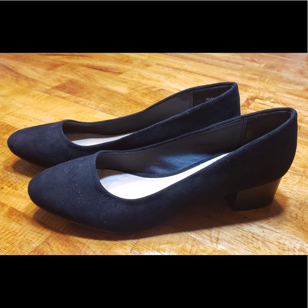 JustFab Black Loafers shoes size 7 1/2